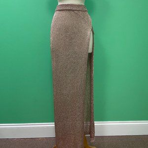 Superdown | Keva Wrap Maxi Skirt in Bronze